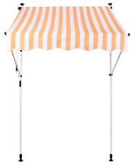 Klemmmarkise Westerly 350x120 cm - weiß/gelb