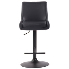Barhocker Club Kunstleder schwarz - schwarz