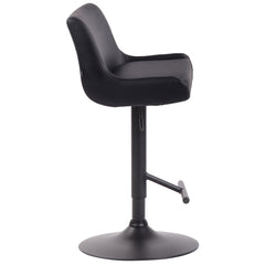 Barhocker Club Kunstleder schwarz - schwarz