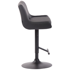 Barhocker Club Kunstleder schwarz - grau