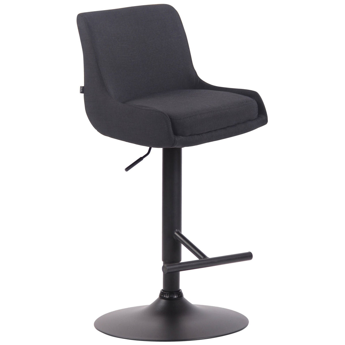 Barhocker Club Stoff schwarz - schwarz