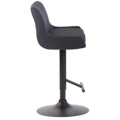 Barhocker Club Stoff schwarz - schwarz