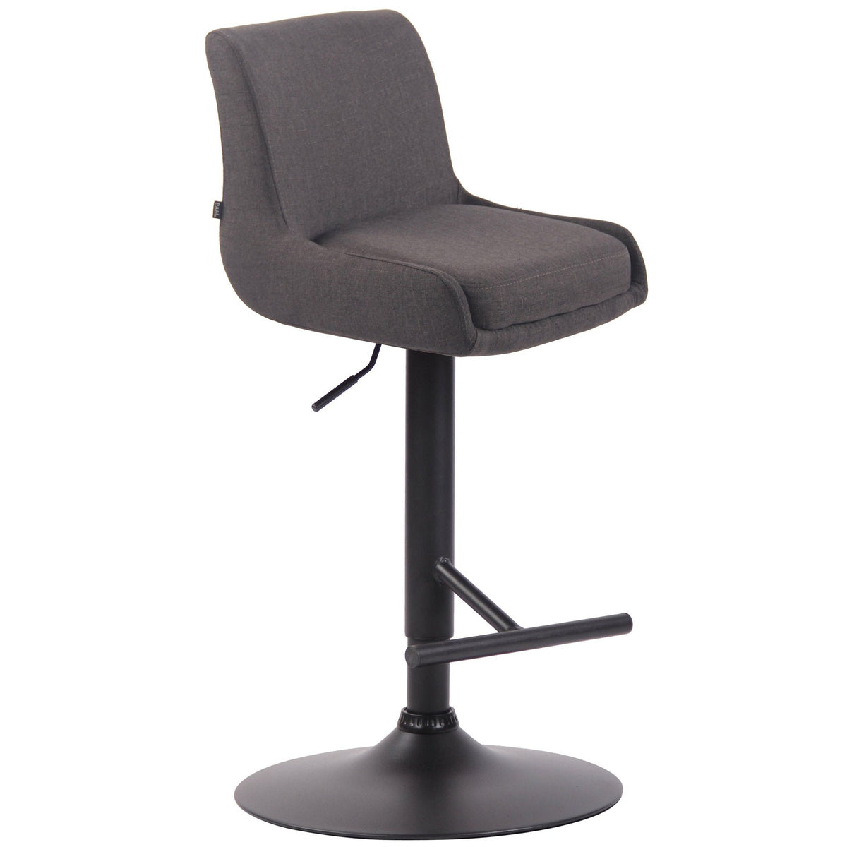 Barhocker Club Stoff schwarz - dunkelgrau