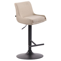 Barhocker Club Stoff schwarz - creme