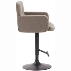 Barhocker Los Angeles, Stoff schwarz - taupe