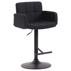 Barhocker Los Angeles, Stoff schwarz - schwarz