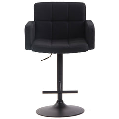 Barhocker Los Angeles, Stoff schwarz - schwarz