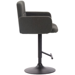 Barhocker Los Angeles, Stoff schwarz - dunkelgrau