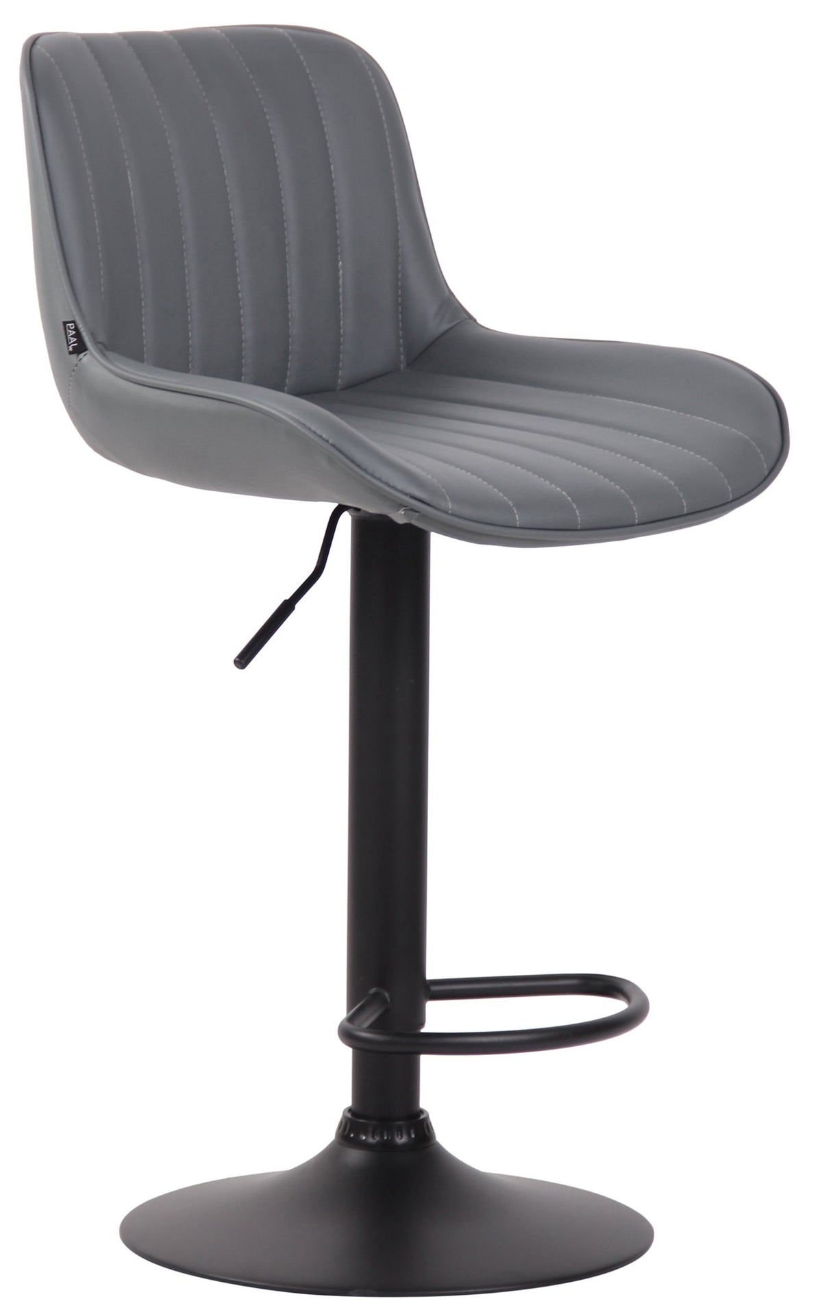 Barhocker Lentini Kunstleder schwarz - grau