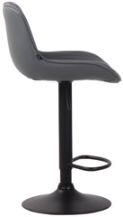 Barhocker Lentini Kunstleder schwarz - grau
