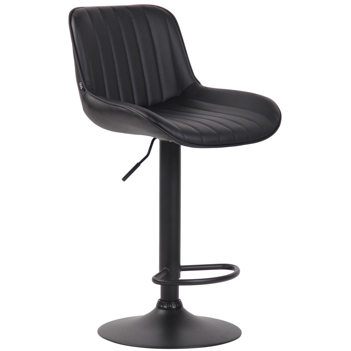 Barhocker Lentini Kunstleder schwarz - schwarz