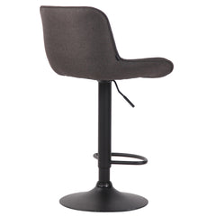 Barhocker Lentini Stoff schwarz - dunkelgrau
