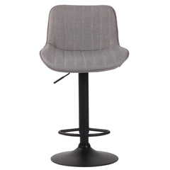 Barhocker Lentini Stoff schwarz - grau
