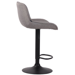 Barhocker Lentini Stoff schwarz - grau