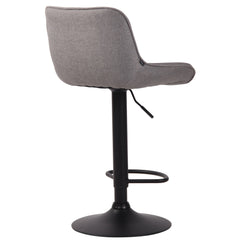 Barhocker Lentini Stoff schwarz - grau