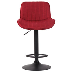 Barhocker Lentini Stoff schwarz - rot
