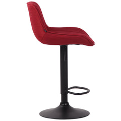 Barhocker Lentini Stoff schwarz - rot