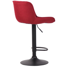 Barhocker Lentini Stoff schwarz - rot