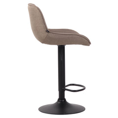 Barhocker Lentini Stoff schwarz - taupe