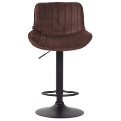Barhocker Lentini Samt schwarz - braun