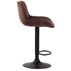 Barhocker Lentini Samt schwarz - braun