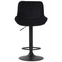 Barhocker Lentini Samt schwarz - schwarz