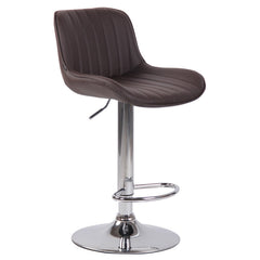 Barhocker Lentini Kunstleder chrom - braun
