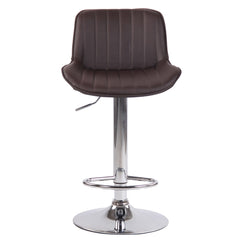 Barhocker Lentini Kunstleder chrom - braun