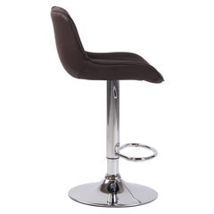 Barhocker Lentini Kunstleder chrom - braun