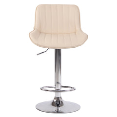 Barhocker Lentini Kunstleder chrom - creme