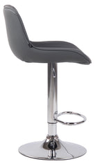 Barhocker Lentini Kunstleder chrom - grau