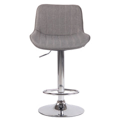 Barhocker Lentini Stoff chrom - grau