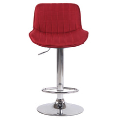 Barhocker Lentini Stoff chrom - rot