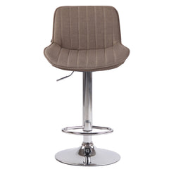 Barhocker Lentini Stoff chrom - taupe