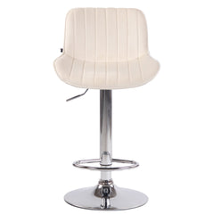 Barhocker Lentini Samt chrom - creme