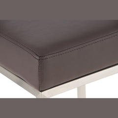 2er Set Barhocker Montreal 80 Kunstleder edelstahl - braun