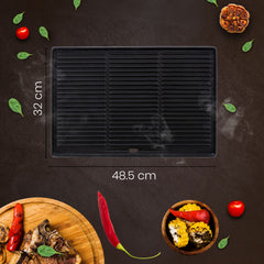 Grillplatte 48,5x32cm - anthrazit