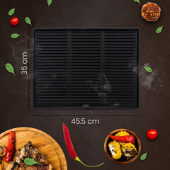 Grillplatte 45,5 x 35 cm - anthrazit