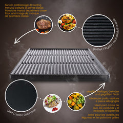 Grillplatte 45,5 x 35 cm - anthrazit