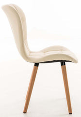 4er Set Esszimmerstuhl Elda Kunstleder - creme