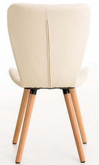 4er Set Esszimmerstuhl Elda Kunstleder - creme