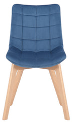 Esszimmerstuhl Passaic Samt - blau