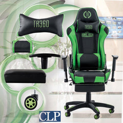 Racing Bürostuhl Turbo mit Fußablage - schwarz/grün