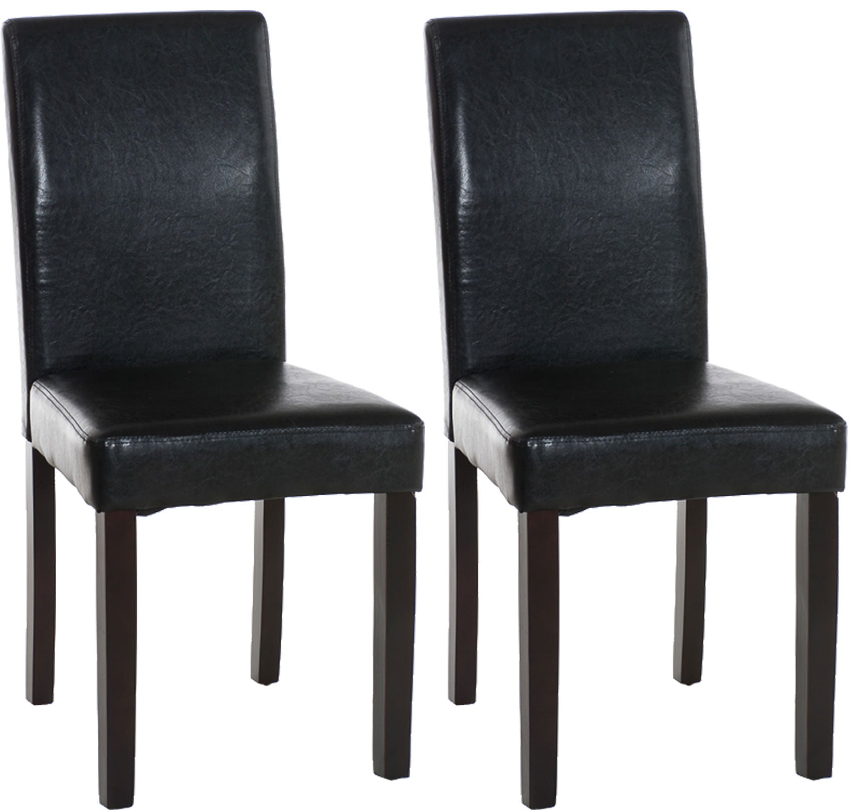 2er Set Esszimmerstuhl Ina dunkelbraun - schwarz by Dropshipping-Europe – Esszimmerstühle