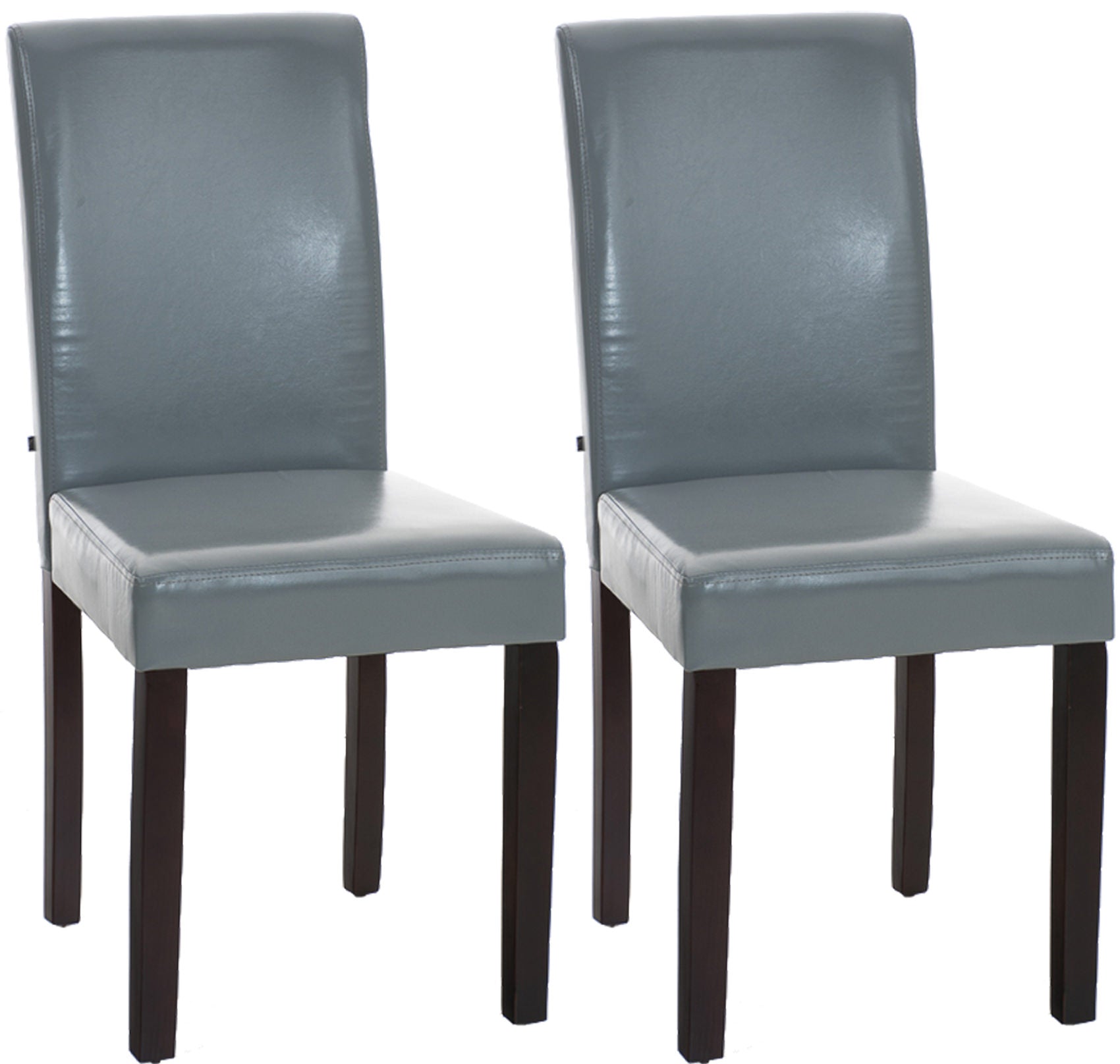 2er Set Esszimmerstuhl Ina dunkelbraun - grau by Dropshipping-Europe – Esszimmerstühle