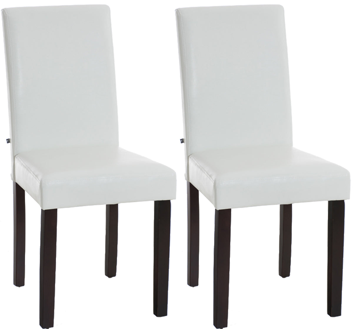 2er Set Esszimmerstuhl Ina dunkelbraun - weiß by Dropshipping-Europe – Esszimmerstühle