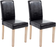 2er Set Esszimmerstuhl Ina natura - schwarz by Dropshipping-Europe – Esszimmerstühle