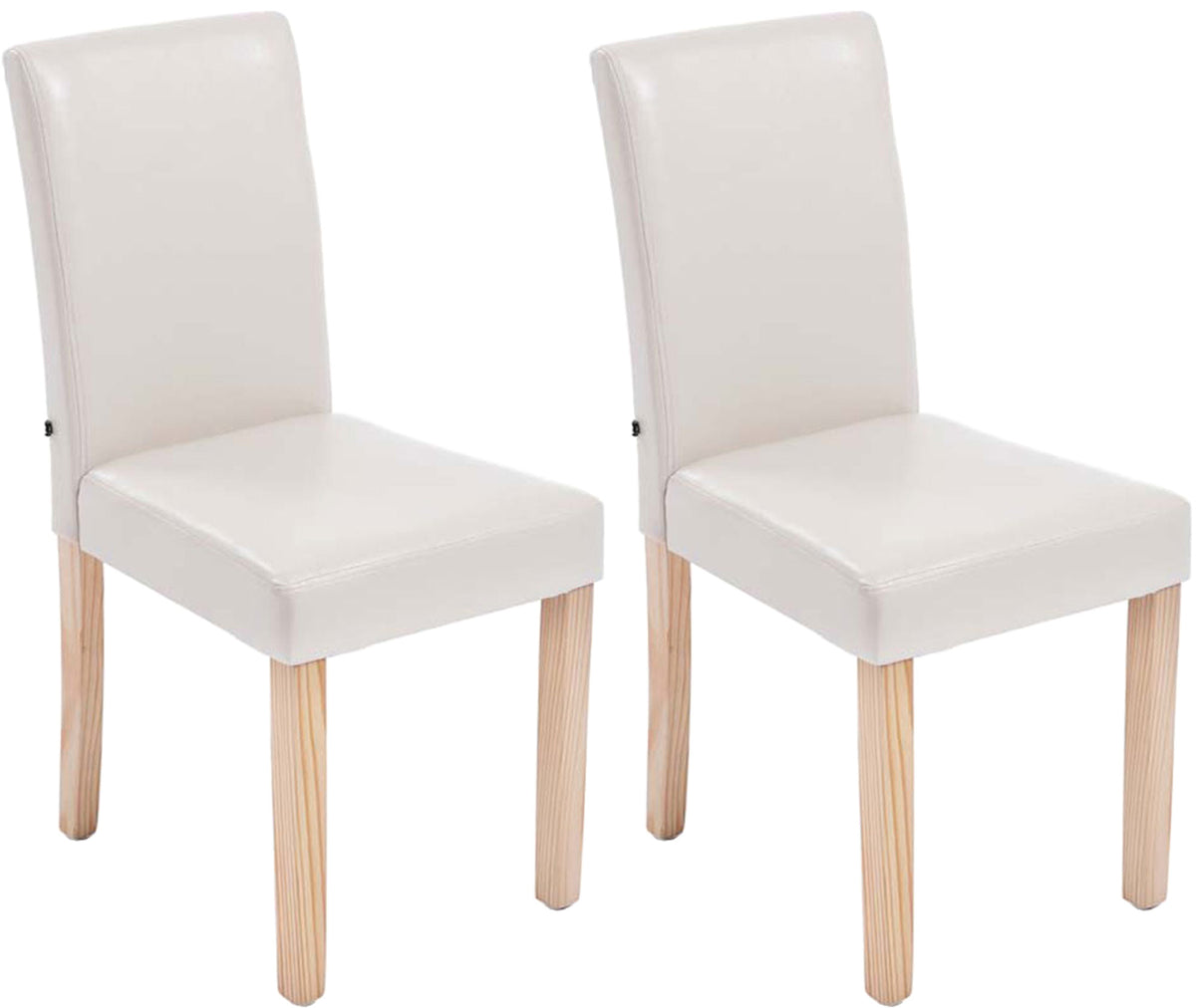 2er Set Esszimmerstuhl Ina natura - creme
