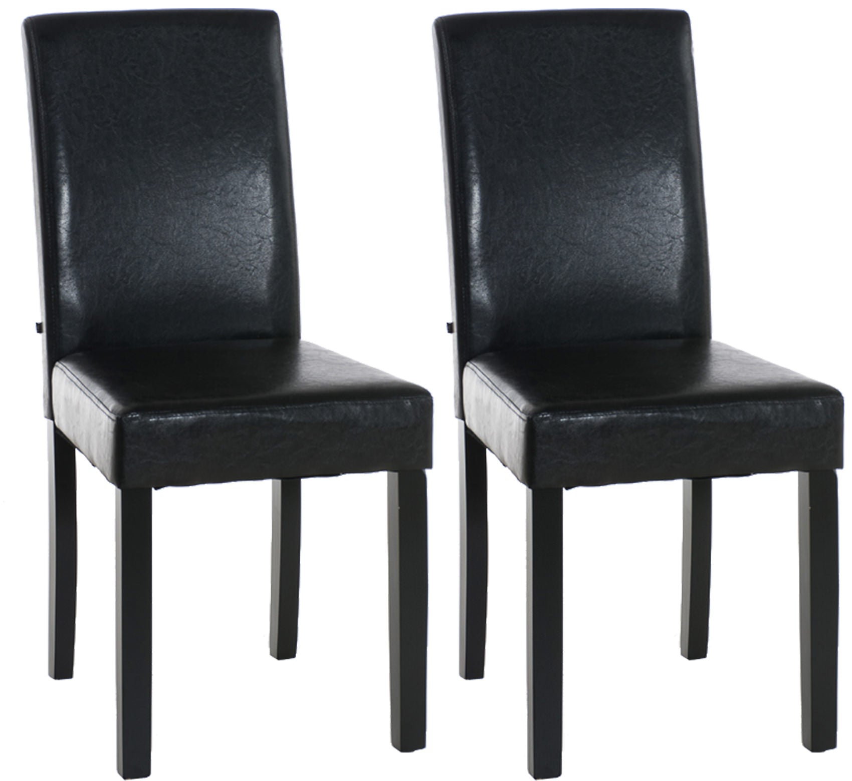 2er Set Esszimmerstuhl Ina schwarz - braun by Dropshipping-Europe – Esszimmerstühle