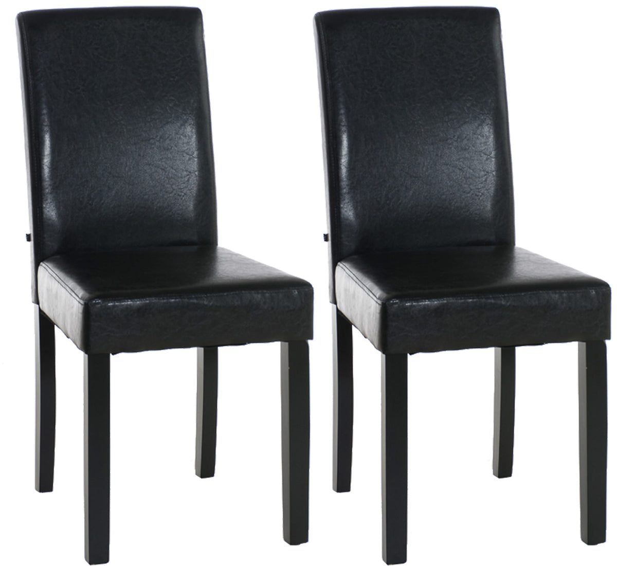 2er Set Esszimmerstuhl Ina schwarz - braun by Dropshipping-Europe – Esszimmerstühle